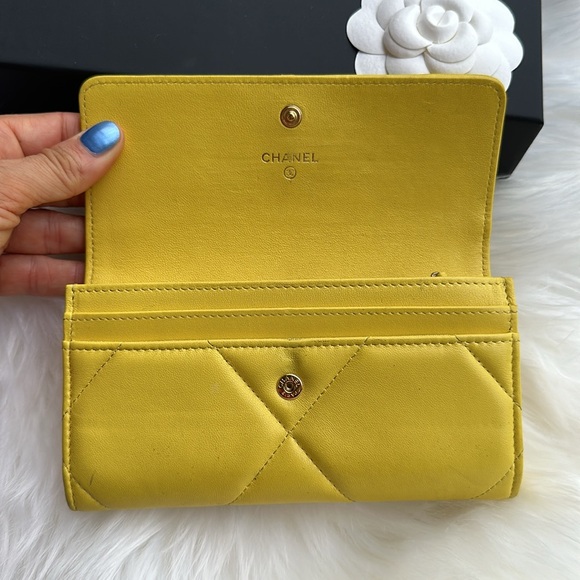 Chanel M-Medium Flap Wallet AG / Jaune - Picture 6 of 17